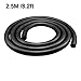 uxcell 2.5 M 17 x 21.2 mm PP Flexible Corrugated Conduit Tube for Garden,Office Black