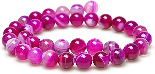 Miniatura 98 de MJDCB Natural Multicolor Volcanic Lava Stone Round Loose Stone Beads DIY for Jewelry Bracelet Making 15" (6mm, White)