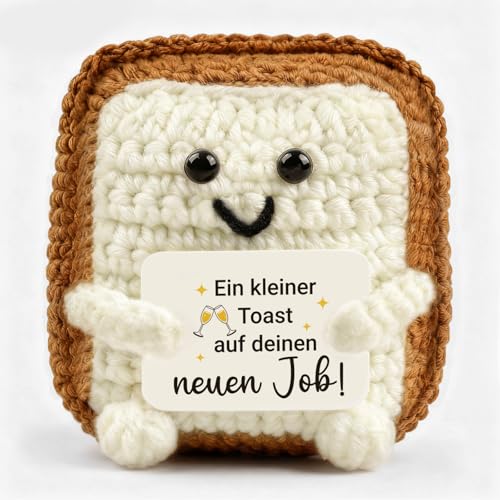 Giftota Pocket Hug - Geschenk für Kollegen - Kreative Toast Dekofigur - Abschiedsgeschenk - Kleiner Glücksbringer & Mutmacher - Lustiges Kollegengeschenk