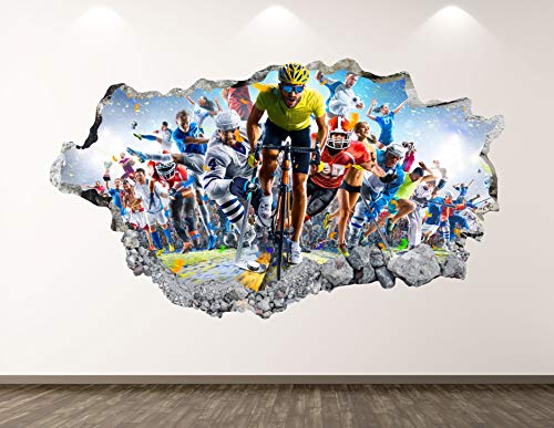 Sports Wall Decal Art Decor 3D Sports Ranked Sticker BL2314