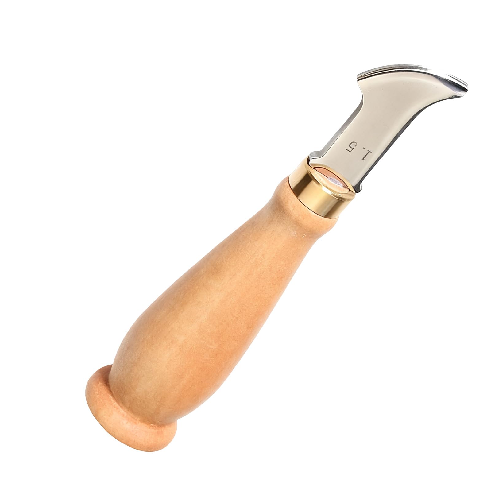 Xinsheinelry Stainless Steel Leather Creaser Tool Wood Handle Craft Grooving for Stitching Line Marking Leatherworking Wooden Handle