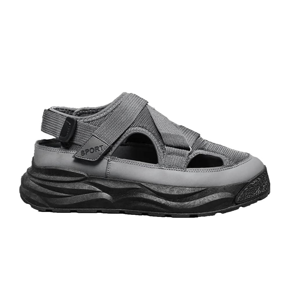 NYSDM letnie sandały męskie gruba podeszwa wysokość platforma uliczne męskie buty antypoślizgowe sportowe slajdy lekkie outdoorowe wędrówki