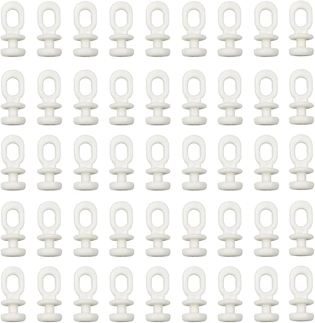 DCQQ 100 PCS Curtain Hooks Rollers Curtain Rail Slider Hooks Curtain Track Glider Hooks Rod Slides Rollers for Window Curtain Door Curtain and Shower Curtain