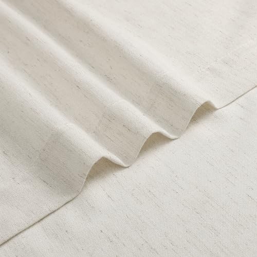 Tollpiz VSDDMNATUR5216 Natural Linen Cotton Valance Back Tab Bedroom Semi Sheer Curtain Valances Pocket Neutral Boho Light Filtering Farmhouse Burlap Valance Drapes Living Room thumb #5
