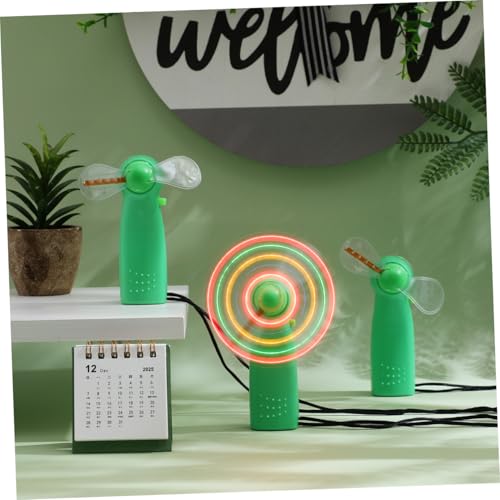 Mini ventilador de mano infantil con luces brillantes LED, pack de 4 unidades 8