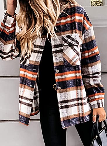 Dokotoo Womens Corduroy Button Down Shirts Boyfriend Long Sleeve Oversized Blouses Tops - Image 5