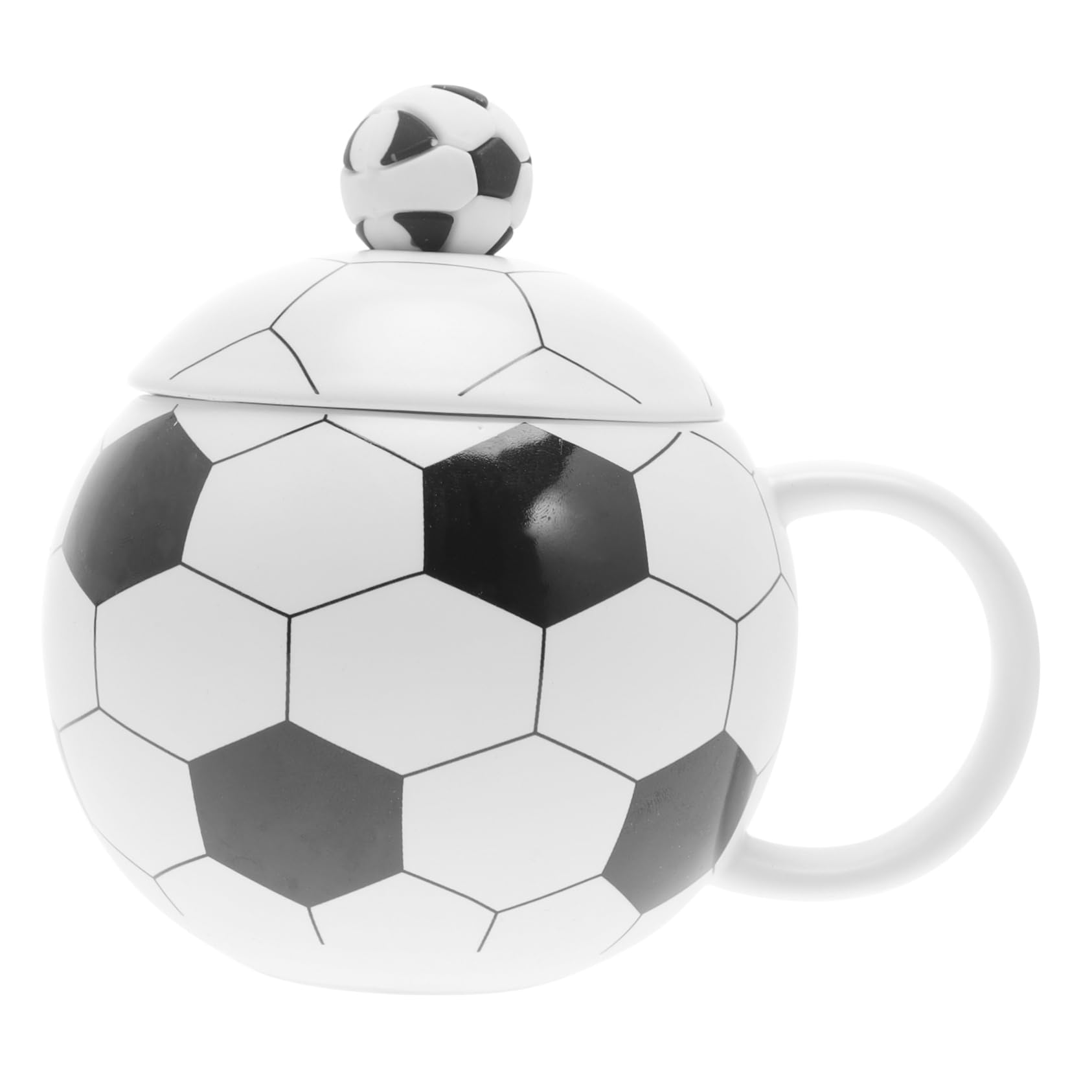 Ensemble de tasses de football cadeau idéal avec couvercle céramique pour homme