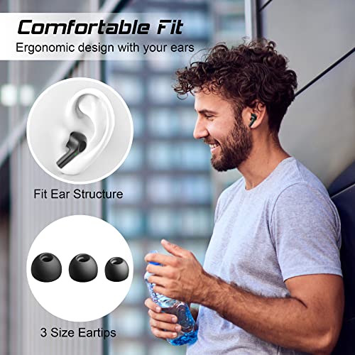 Hadisala Wireless Earbuds, Bluetooth 5.0 Headphones True Wireless Stereo Headset With Charging Case, Touch Control & Built-In Mic, High-Fidelity Sound 35 Hours Playback For Iphone Android And More #TOP3