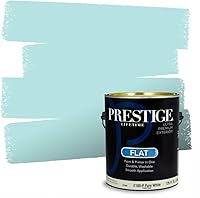 Vista 105 de Prestige Paints. - Base y pintura para exteriores en un solo galón, 1 galón. plano, comparable con Sherwin Williams Topsail.