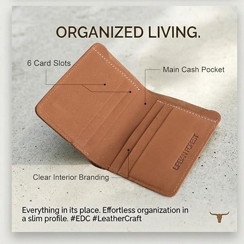Image of URBAN FOREST Joe Vintage Cognac Leather Wallet for Men