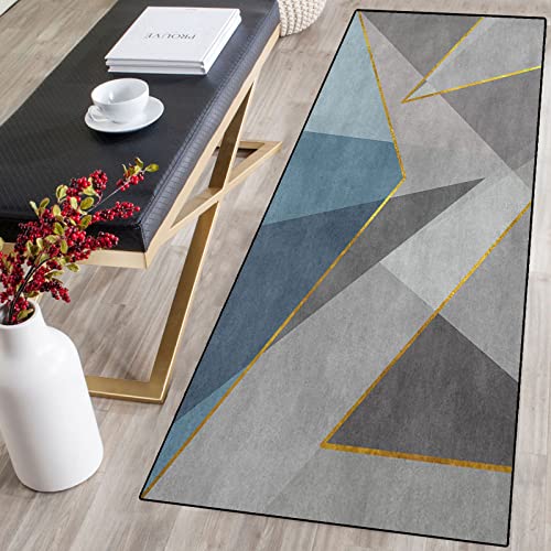 Tapetes antideslizantes para puerta y pasillo, alfombra de cocina con respaldo de goma, alfombra larga y estrecha para sala de estar, dormitorio, pasillo, diseño abstracto