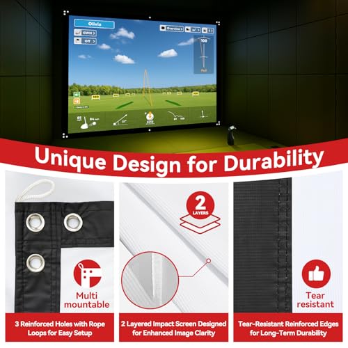 ZEALFEEL 9x7ft Dual-Layer Impact Screen