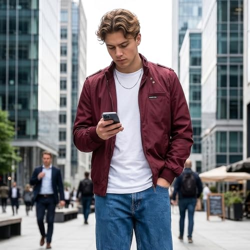 Image of Members Only Men's Iconic Racer Quilted Lining Jacket |Slim Fit|