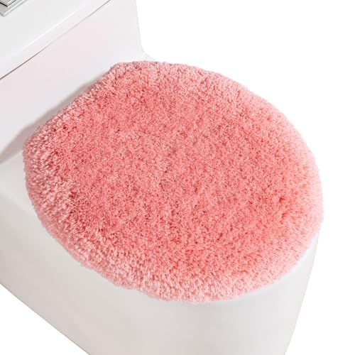 Image of Microfiber Toilet Lid Cover, 17.5 inchx15 inch Fits Round Oblong and Elongated