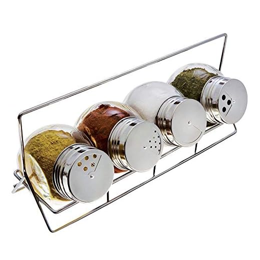 Porta Condimentos Bubble com Suporte 4 Peças Euro Incolor / Inox