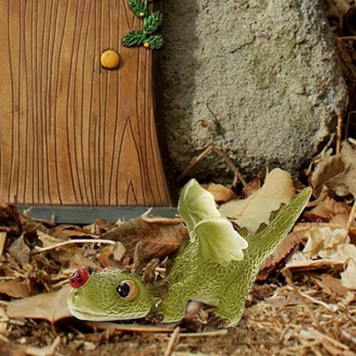 Statue dragon pour jardin en résine durable anti-intempéries - 7
