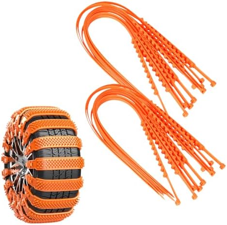 Reusable Anti Snow Chains, Universal Anti-Skid Tire Chains for Sn...