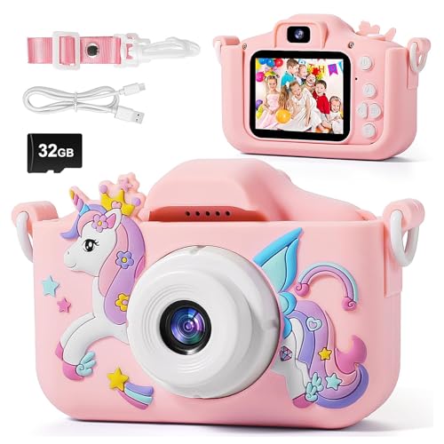 Kinderkamera,FIVAVA Digitalkamera 1080P HD Kinder Kamera mit 32GB...