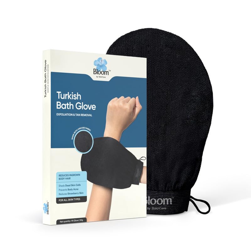 Bloom Turkish Bath Glove | (1 glove) | For Tan Removal and Exfoliation | Gently removes Dead Skin Cells | Improves Circulation-image-49