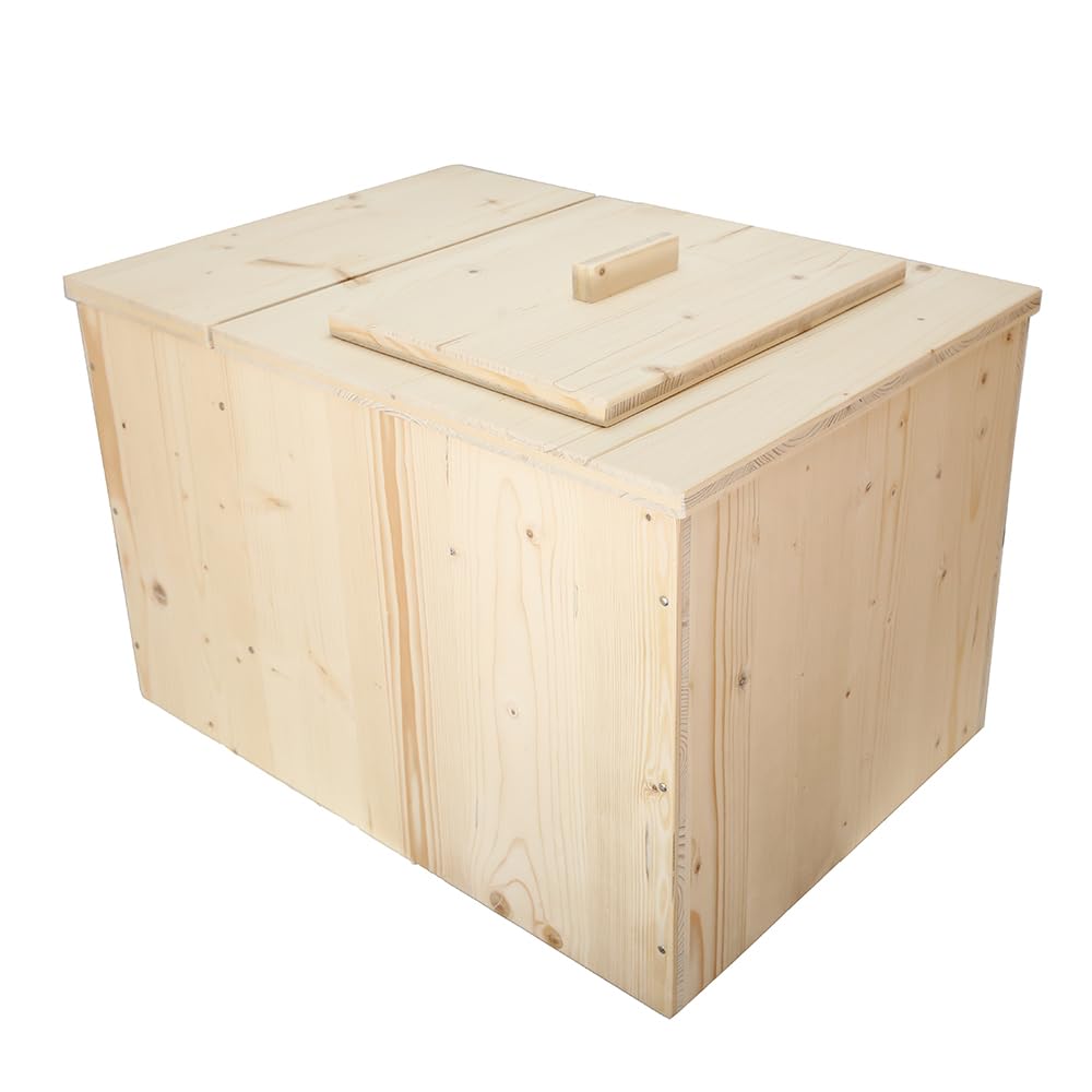 Toilette sèche avec bac à copeaux de bois, livré avec seau 20L - Fabrication artisanale Française - N2