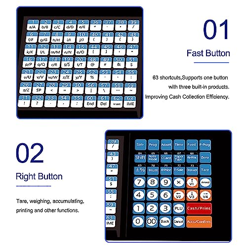Báscula Digital Electrónica con Impresora Térmica 30kg/60lbs miniatura 5