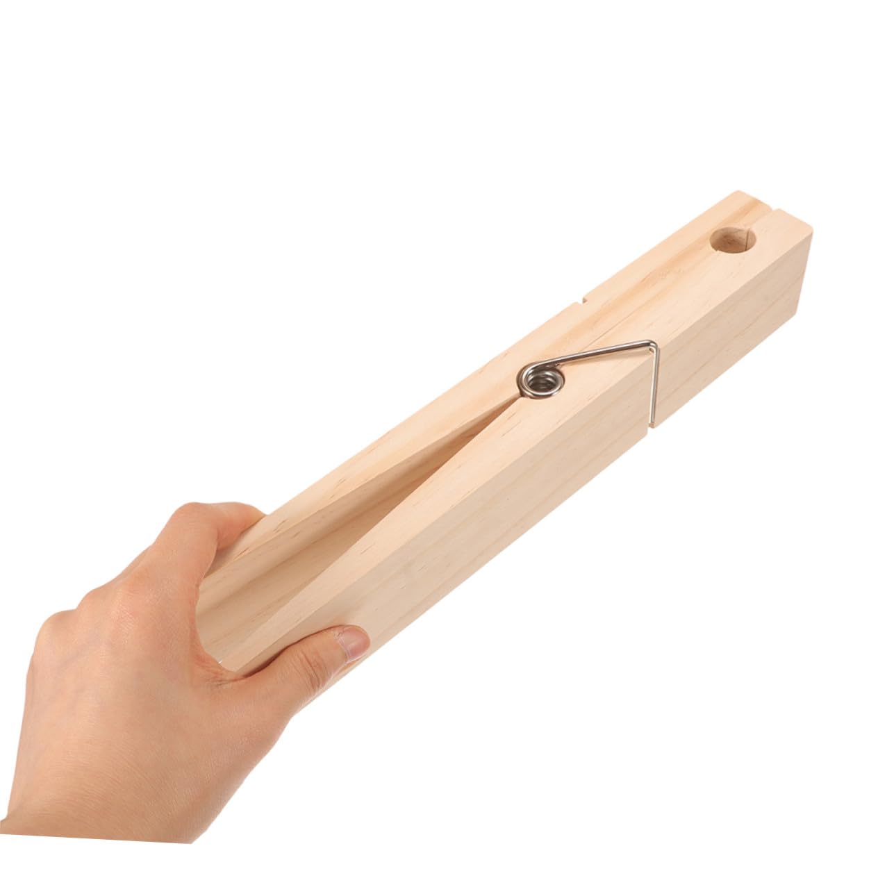 2 Stück Große Holzklammer Jumbo Wäscheklammern für Handtücher und Bademäntel Extra Starke Klemmkraft Vielseitiger Bad Wäscheclip Natürlicher Holzton
