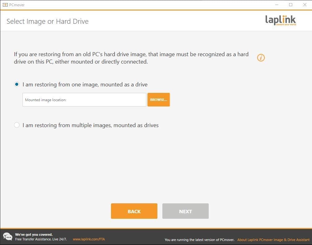 Laplink PCmover Image & Drive Assistant – Einzelnutzungslizenz – Stellt ein PC-Image (Backup) oder eine alte Festplatte auf Ihrem neuen PC wieder her