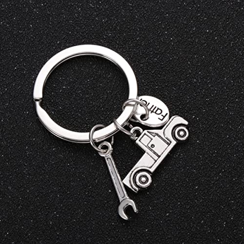 ABOOFAN Chaveiro para o dia dos pais Chaveiro para presente com chave de memória de pai com etiqueta
