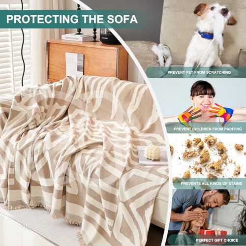 VanderHOME Multifunctional Chenille Tassels Sofa Throw Blankets,Throws for Sofa Blanket Bed Throw for Bedroom Couch, Travel - Image 4