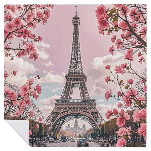 Servilletas de tela cuadradas de poliéster Floral 47.5x47.5 cm miniatura 6