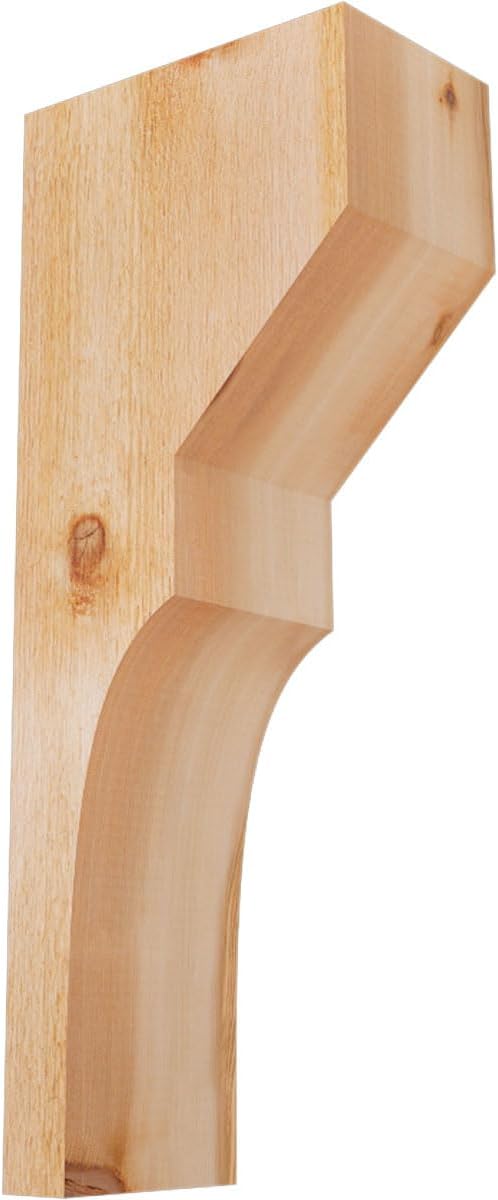 Ekena Millwork COR06X10X26MON00RWR 6"W x 10"D x 26"H Monterey Rough Sawn Corbel, Western Red Cedar