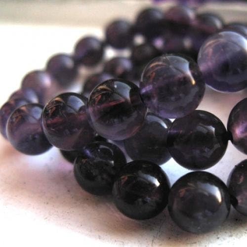 Amethyst Round Gemstone Loose Beads Strand 8mm / 15 Inch