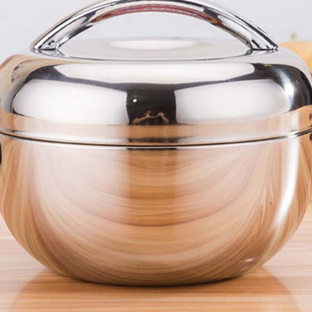 VOSAREA Boîte à Déjeuner Bento 1 L Acier Inoxydable Qualité Alimentaire Compartimentée Maintien au Chaud pour Étudiants Bureau Travail Portable