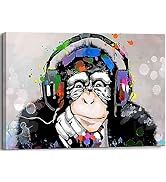 Framed Banksy Graffiti Canvas Wall Art Funny Animal Wall Decor Poster Prints Pictures Abstract Po...