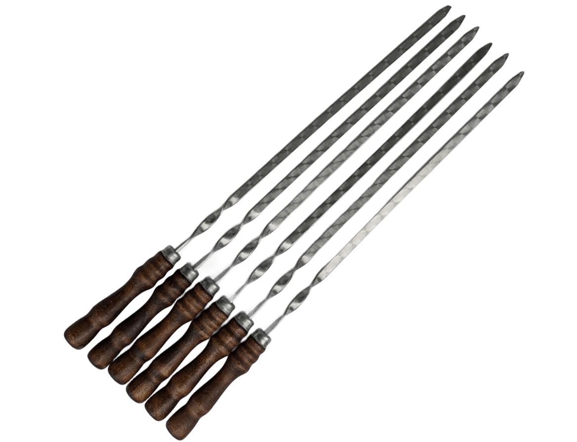 Grillspieße, Schampura für Fleisch, Spieße für Mangal (15)