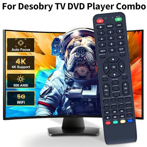 Image of Replacement Remote Control for Desobry TV DVD Player Combo TV191B-01