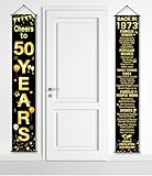 50th Birthday Anniversary Party Decorations Cheers to 50 Years Banner Party Decorations Welcome Porc