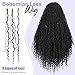 HANNE Full Lace Faux Loc Wigs 30 Inch Curly Goddess Braids Wig Knotless Braided Wigs for Black Women Twist Synthetic Lace Front Wig Dreadlock Wigs with Baby Hair