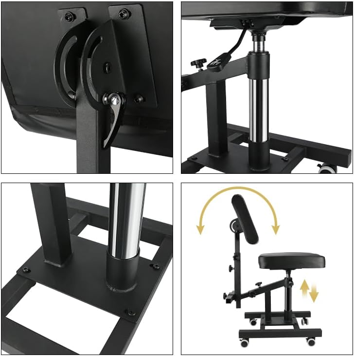 Miniatura 6 de Sillones de tatuaje mejorados de cuarta generación Sillas neumáticas de tatuaje Sillas ergonómicas para clientes Equipo de tatuaje ajustable con