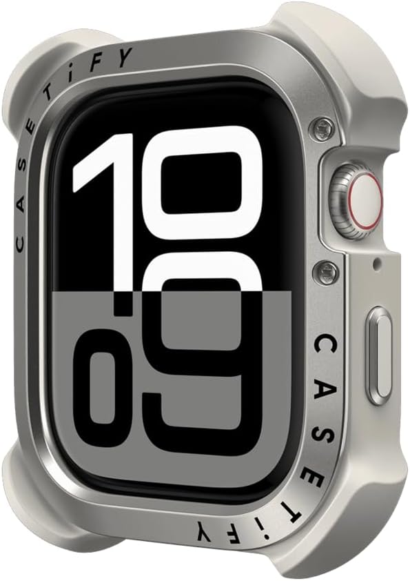 CASETiFY Aluminum Bounce Watch Case with Screen Protector Compatible with Apple Watch Series 7-9 - 45mm - Sand