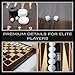 Park&Oz Walnut Premium Turkish Backgammon and Checkers Set 19 Inch Handmade 2 in 1 Wooden Board Game with Glossy Finish Luxury Checkers and Dice Travel Friendly and Foldable