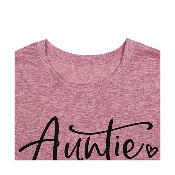 Auntie-T-Shirts-Women-Cute-Aunt-Gift-Tee-Shirts-Funny-Graphic-Casual-Short-Sleeve-Tee-Top Auntie T Shirts Women Cute Aunt Gift Tee Shirts Funny Graphic Casual Short Sleeve Tee Top Dark Pink