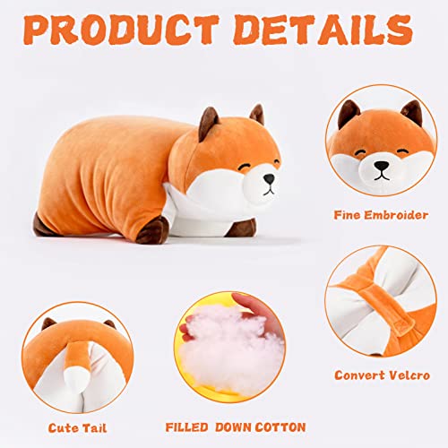 15'' Cute Pillow Plush Stuffed Animals Toys, Soft Fox Stuffed Animal Plush Kawaii Plushies Collapsible Cushion Hugging Comfy Plush Pillow Birthday Nursery Birthday Décor For Girls Boys #TOP1