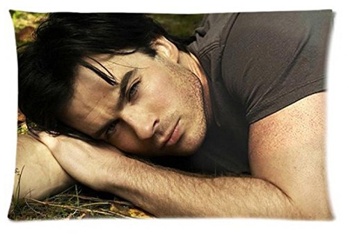 E-FASHION easiskins Ian Somerhalder súper estrella de crónicas vampíricas Rectángulo ebean casos 100% con cremallera de algodón estándar Size20 x 76,2 cm (dos lados) ' (lados dobles)