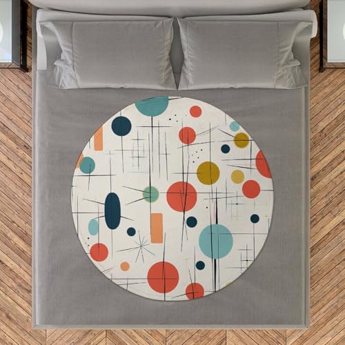 Couverture de plage ronde anti-sable grand format avec franges - 8