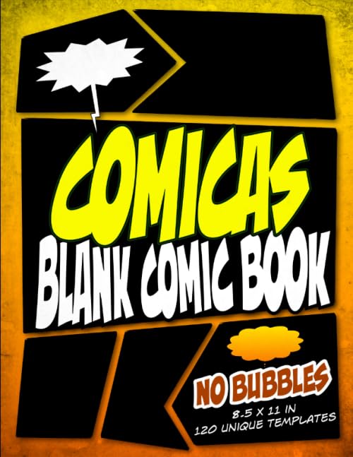 Blank Comic Book Comicas Awsome 120 Blank Comic Book Templates for Kids Teens and Adults - Draw Your Own Comics 2- 7 Panel Without Bubbles - Blank