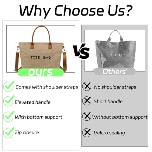Image of GISMTR Large PVC Tote Bag for Women Letters Print Handbags Kraft Paper Shoulder Bag for Work Travel