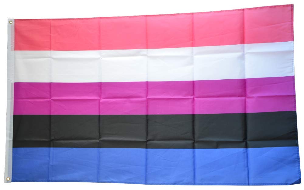 Demisexuell Flagge 90x150 Cm – Polyester, 2 Metallösen, Inkl. Aufkleber