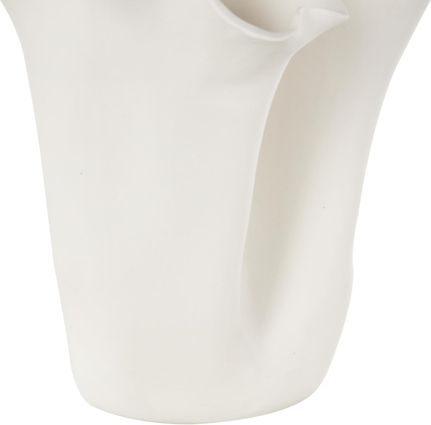 Deco 79 Ceramic Floral Decorative Vase, Abstract Floral Inspired Centerpiece, Flower Vase for Home Decoration, Cream, 10" x 10" x 10"