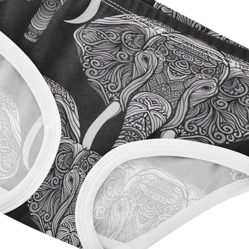 Joisal Elephant Print Black Toddler Underwear Floral 2t Cotton Panties Little Girl Aesthetic Briefs Kids Undies4